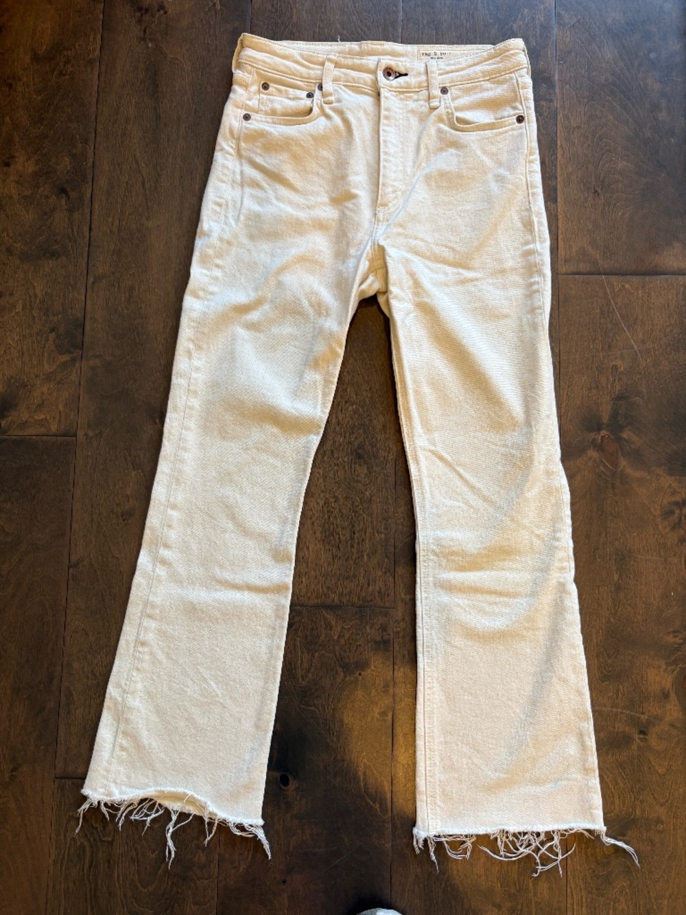 rag & bone white/cream denim pants, size 27